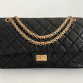 Chanel 2.55 black leather ref. 7923