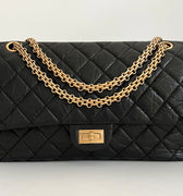 Chanel 2.55 black leather ref. 7923